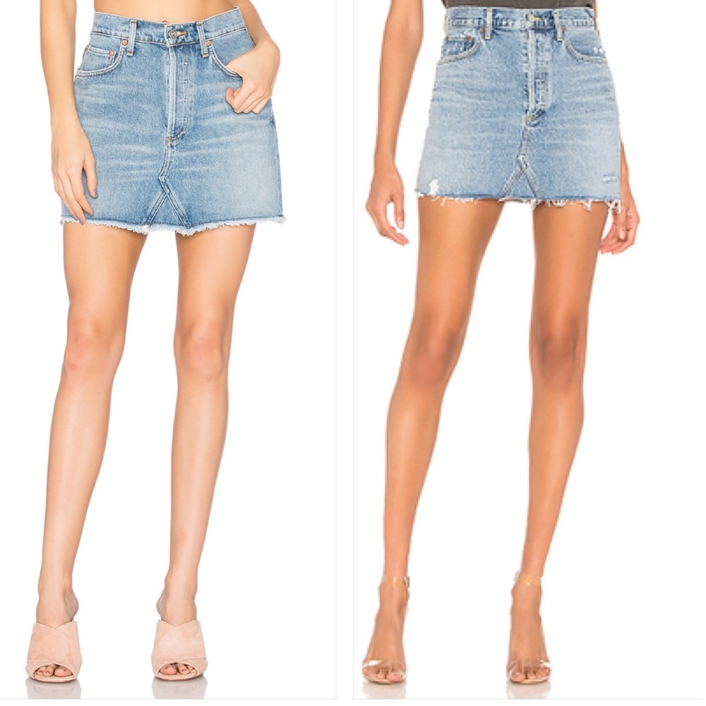 Agolde Quinn High Waisted Denim Skirt